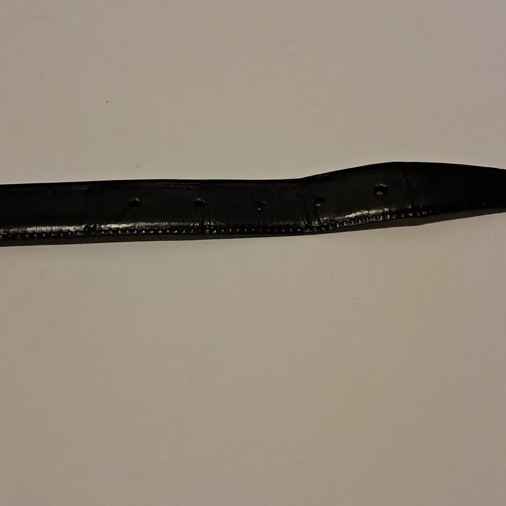 Brighton Men Black Belt Leather Alligator Embossed 32103 Size 34 Preowned